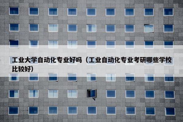 工业大学自动化专业好吗（工业自动化专业考研哪些学校比较好）