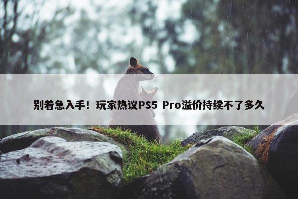 别着急入手！玩家热议PS5 Pro溢价持续不了多久