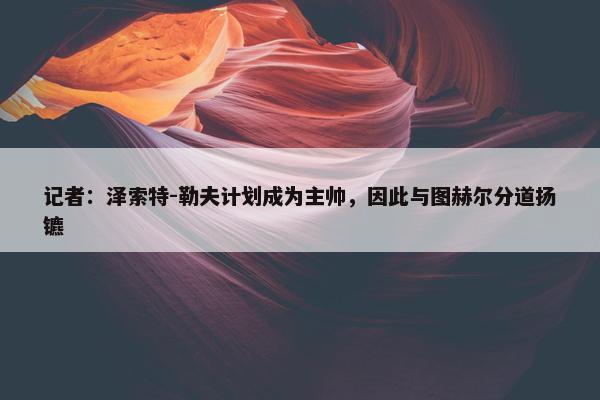 记者：泽索特-勒夫计划成为主帅，因此与图赫尔分道扬镳