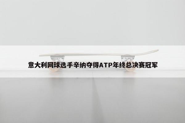 意大利网球选手辛纳夺得ATP年终总决赛冠军