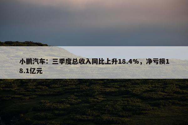 小鹏汽车：三季度总收入同比上升18.4%，净亏损18.1亿元