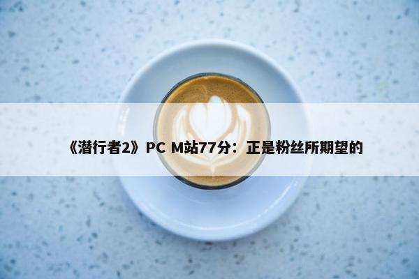 《潜行者2》PC M站77分：正是粉丝所期望的