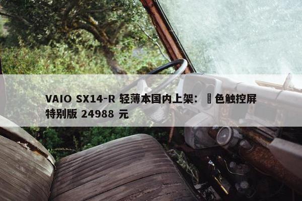 VAIO SX14-R 轻薄本国内上架：勝色触控屏特别版 24988 元