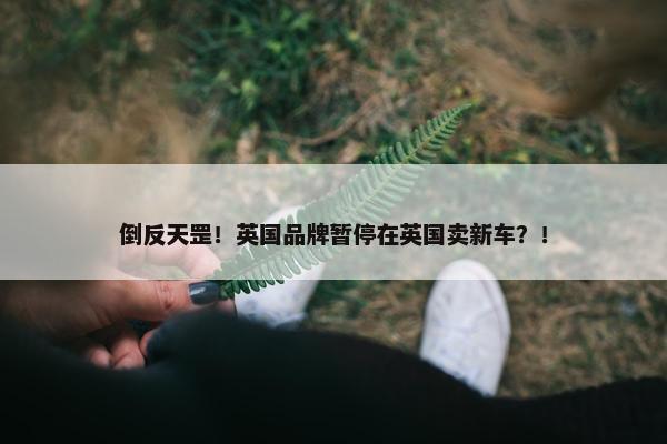 倒反天罡！英国品牌暂停在英国卖新车？！