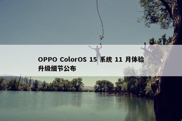 OPPO ColorOS 15 系统 11 月体验升级细节公布