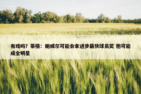 有戏吗？蒂格：鲍威尔可能会拿进步最快球员奖 他可能成全明星