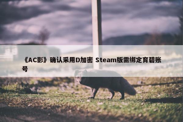 《AC影》确认采用D加密 Steam版需绑定育碧账号