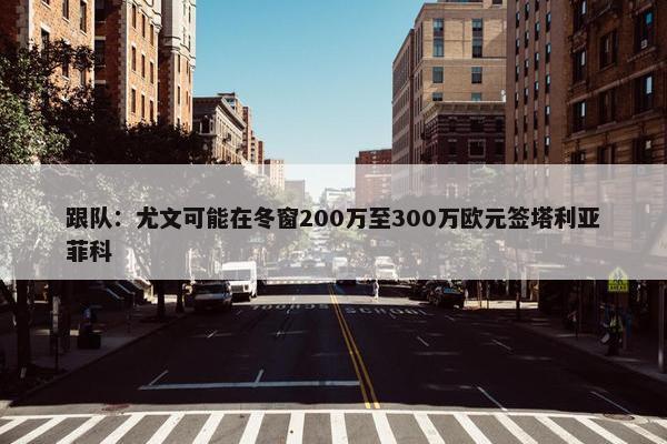 跟队：尤文可能在冬窗200万至300万欧元签塔利亚菲科