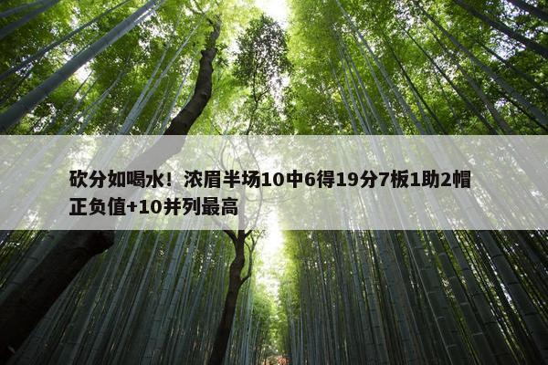 砍分如喝水！浓眉半场10中6得19分7板1助2帽 正负值+10并列最高