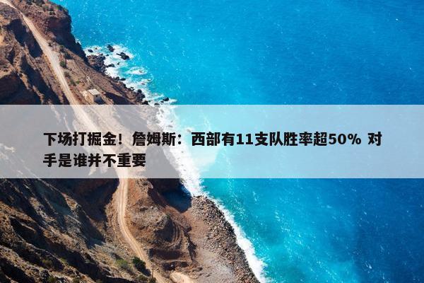 下场打掘金！詹姆斯：西部有11支队胜率超50% 对手是谁并不重要