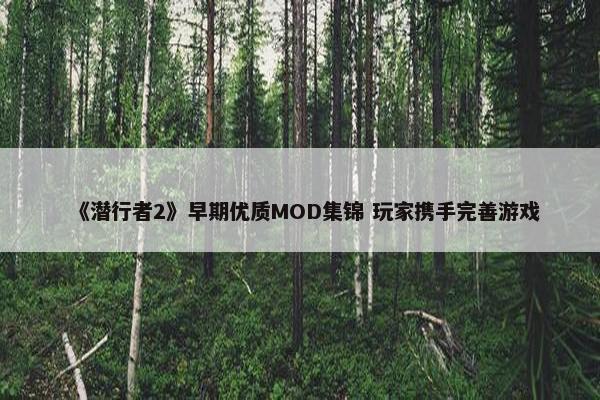 《潜行者2》早期优质MOD集锦 玩家携手完善游戏