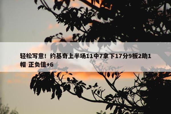 轻松写意！约基奇上半场11中7拿下17分9板2助1帽 正负值+6