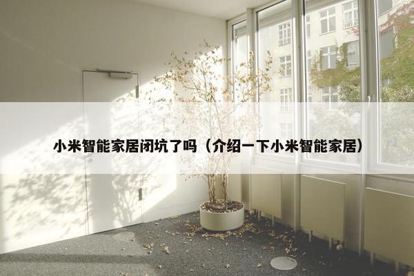 小米智能家居闭坑了吗（介绍一下小米智能家居）