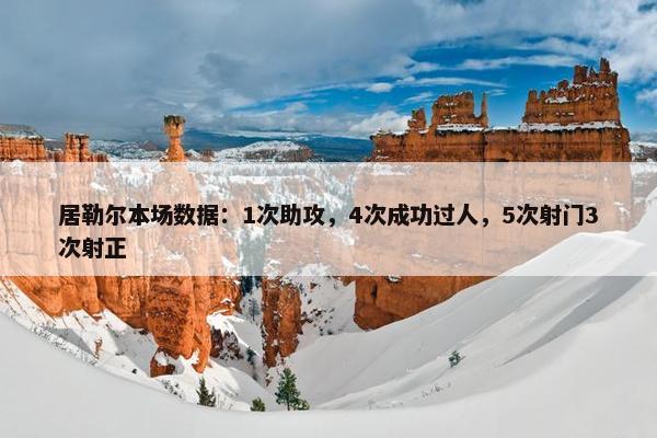 居勒尔本场数据：1次助攻，4次成功过人，5次射门3次射正