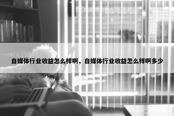 自媒体行业收益怎么样啊，自媒体行业收益怎么样啊多少