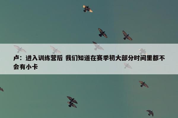 卢：进入训练营后 我们知道在赛季初大部分时间里都不会有小卡