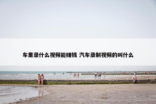 车里录什么视频能赚钱 汽车录制视频的叫什么