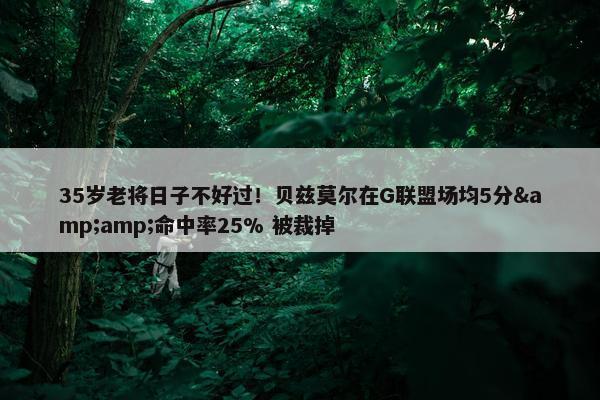 35岁老将日子不好过！贝兹莫尔在G联盟场均5分&amp;命中率25% 被裁掉