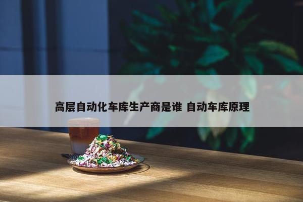 高层自动化车库生产商是谁 自动车库原理