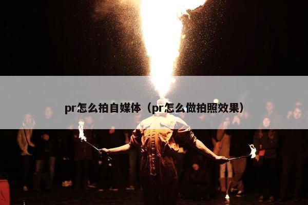 pr怎么拍自媒体（pr怎么做拍照效果）