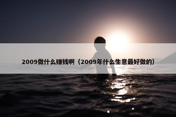 2009做什么赚钱啊（2009年什么生意最好做的）