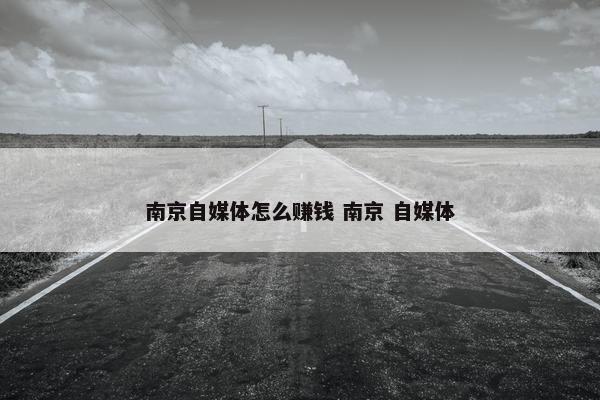 南京自媒体怎么赚钱 南京 自媒体