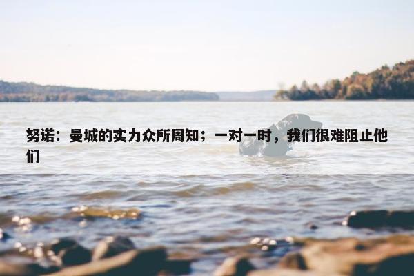 努诺：曼城的实力众所周知；一对一时，我们很难阻止他们