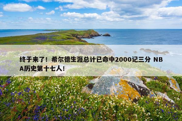 终于来了！希尔德生涯总计已命中2000记三分 NBA历史第十七人！