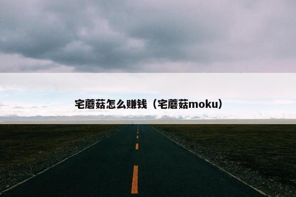 宅蘑菇怎么赚钱（宅蘑菇moku）