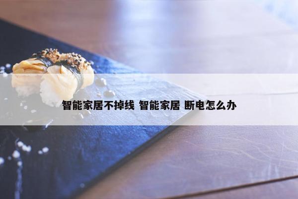 智能家居不掉线 智能家居 断电怎么办