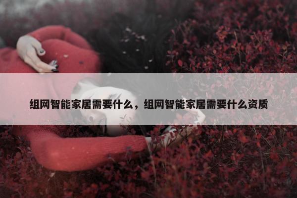 组网智能家居需要什么，组网智能家居需要什么资质